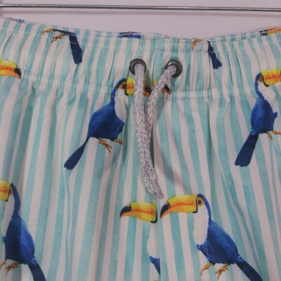 First Wave TOUCAN-PRINT SWIM SHORTS BLUE Boys Size 18/20 - Picture 3 of 6
